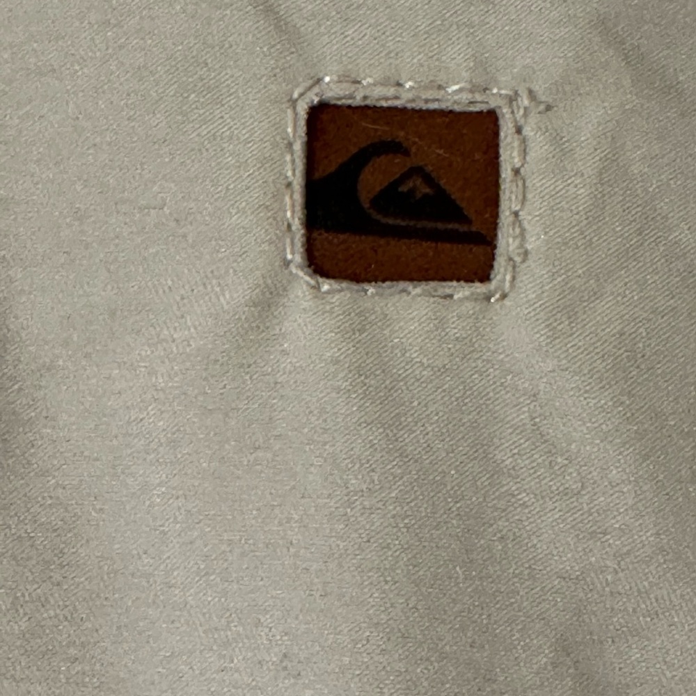 Quicksilver Bomber Jacket Men Cream Harrington Style Full Zip Fold Collar Sz XXL - Picture 5 of 8
